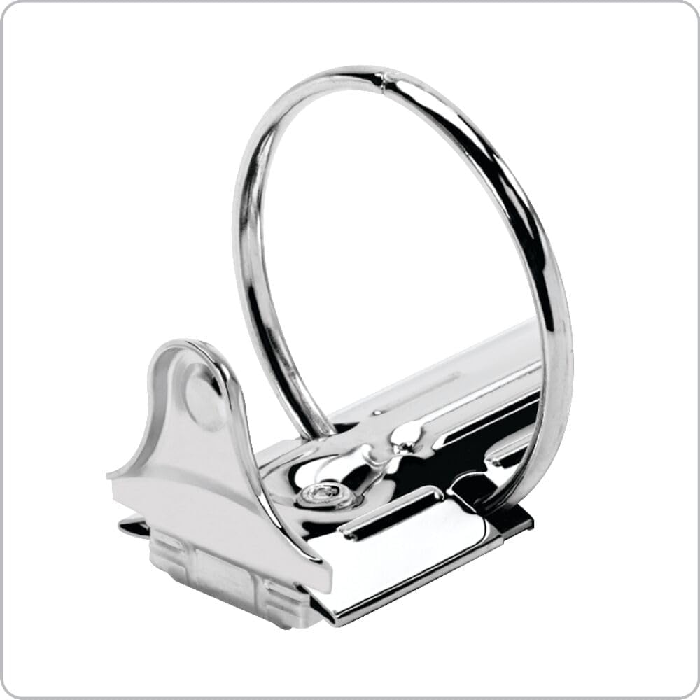Cardinal Economy 3-Ring Binders, 5/8" Round Rings, Holds 125 Sheets, ClearVue Presentation View, Non-Stick, White, Carton of 12 (90601) - Image 5