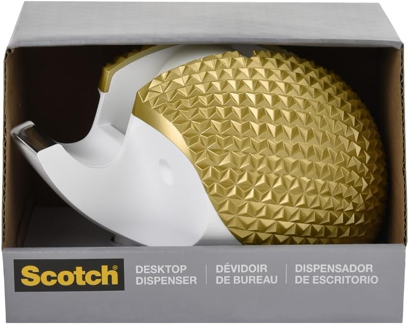 Scotch Desktop Tape Dispenser, 3-Pack, Weighted, Non-Skid Base, Black, Made of 100% Recycled Plastic (C-38-3PK-SIOC) - Image 3