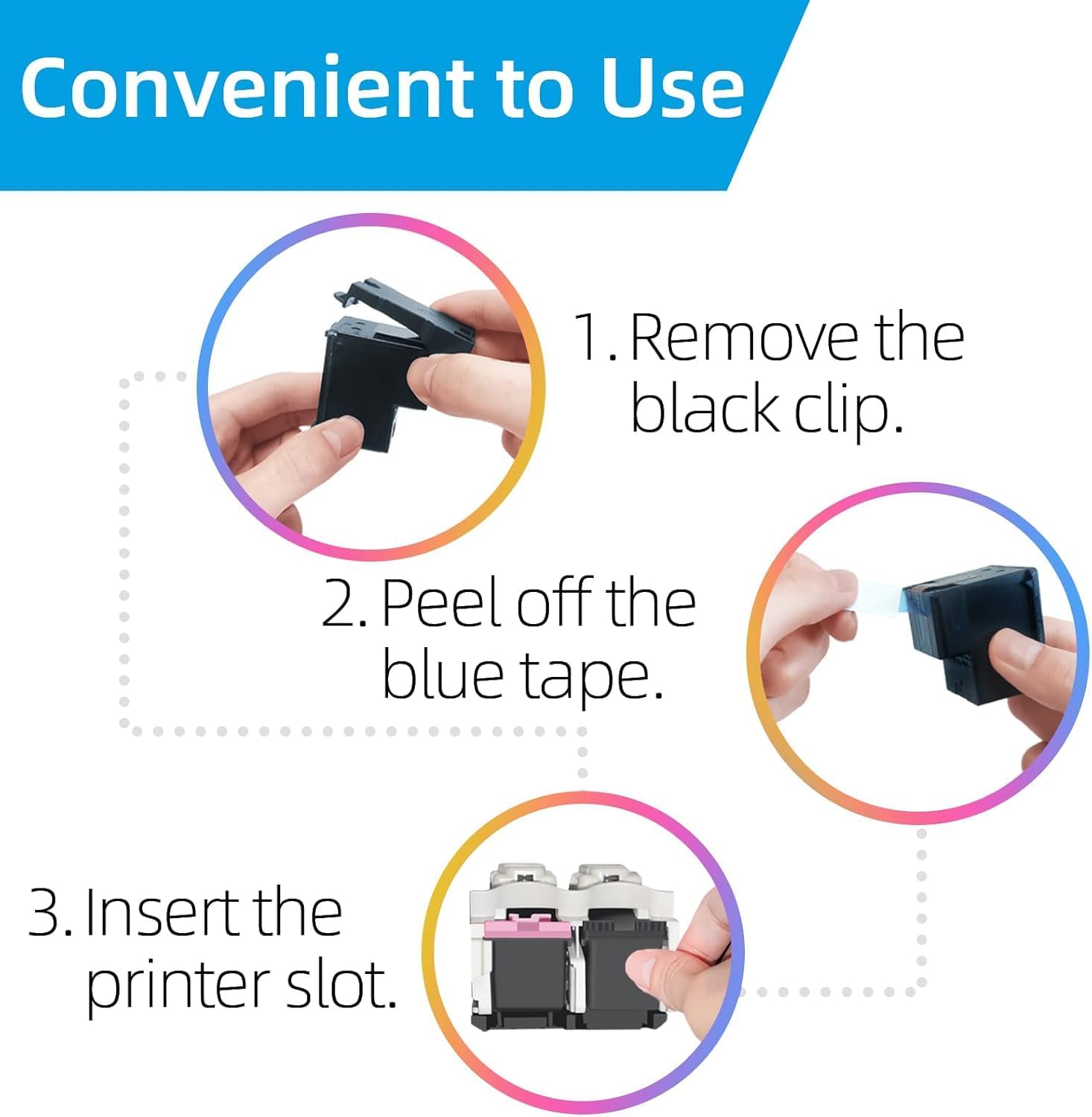 67XL Ink Cartridges Compatible for HP Ink 67 Black/Color Combo Pack Compatible for DeskJet 2855e 2827e 2800e 4255e 2755e 2700 4155e 4227e 2700e 2734e 2852e Envy 6055e 6000 6400 6455e Printer - Image 7