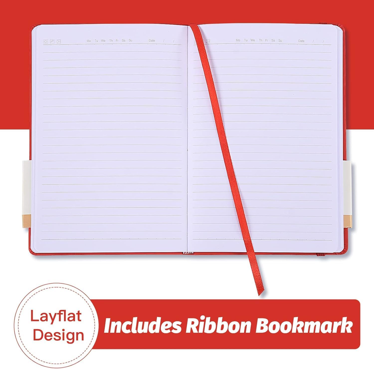 SUIN Hardcover-Journal-Notebooks, 6 Packs A5 Lined Journals Notebook for Writing 200 Pages, 8.2 x 5.5 inch, 6 Colors Classic Ruled Notebooks for Work/Travel/College - Image 5