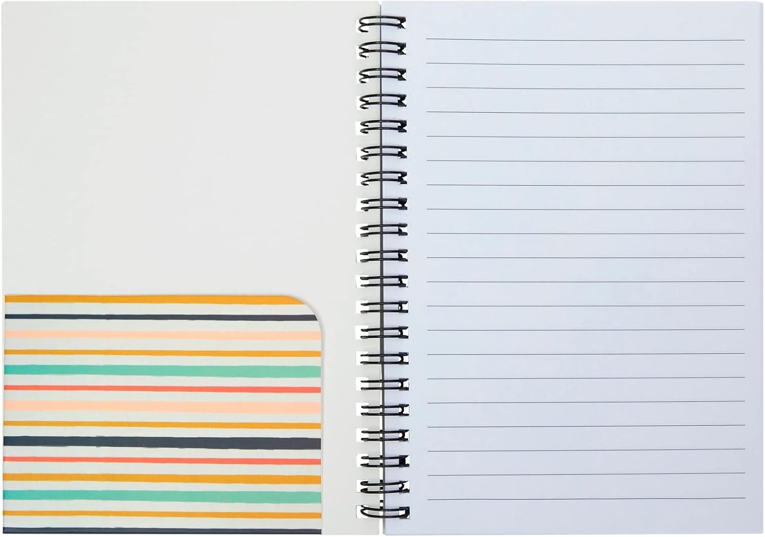 Paper Junkie 6 Pack 5x7 Spiral Notebooks with Pocket - Small Lined Journals with Elastic Closure for School, Work (6 Designs) - Image 9