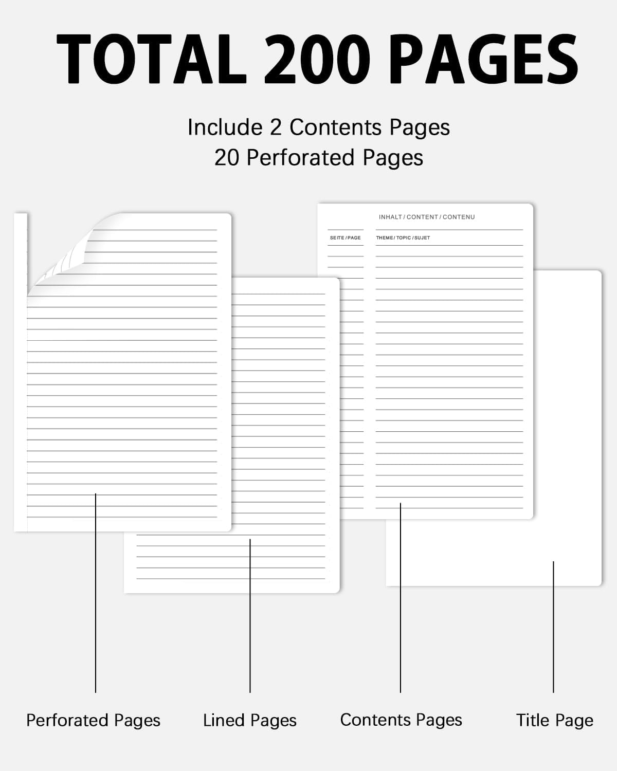 Dynta Hardcover Journal Notebooks, 10 Packs A5 Lined Journals Bulk for Writing 200 Pages/100Sheets, 8.4 x 5.8 inch, 10 Colors Classic Ruled Notebook for Work/Travel/College/Note Taking - Image 5