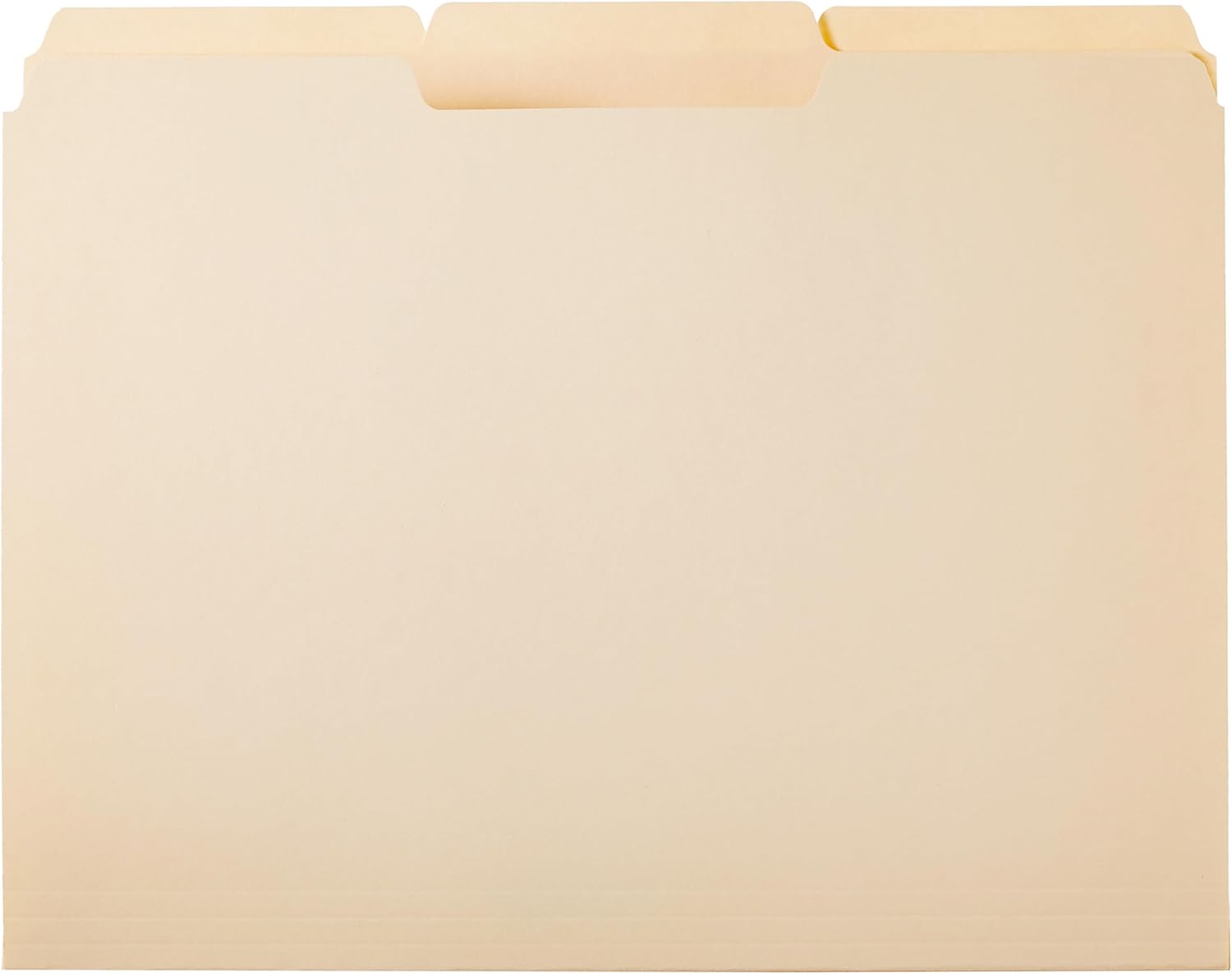 Amazon Basics File Folders with Tabs for Filing, 1/3-Cut Tab, Assorted Positions, Letter Size, Manila, Pack of 100 - Image 4