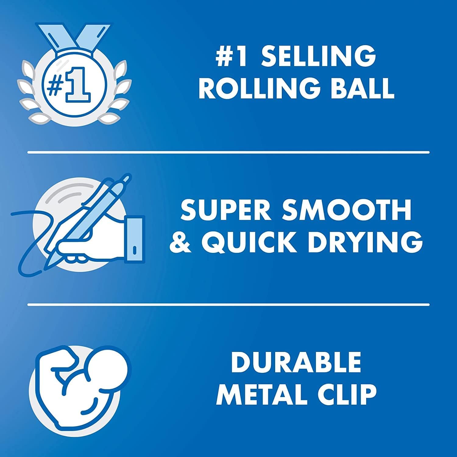 Pilot Precise V7 RT Retractable Rolling Ball Pens, Fine Point, 3 Black 3 Blue, (6 Pack) (6 Pack, Black/Blue) - Image 4