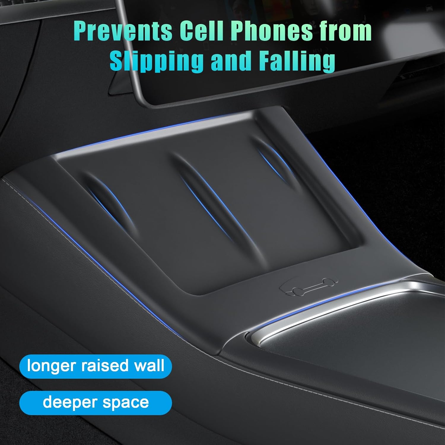 Upgrade Center Console Wireless Charger Silicone Mat for Tesla Model 3 2021-2023 Model Y 2021-2025 Anti-Slip Protective Pad Interior Accessories - Image 5