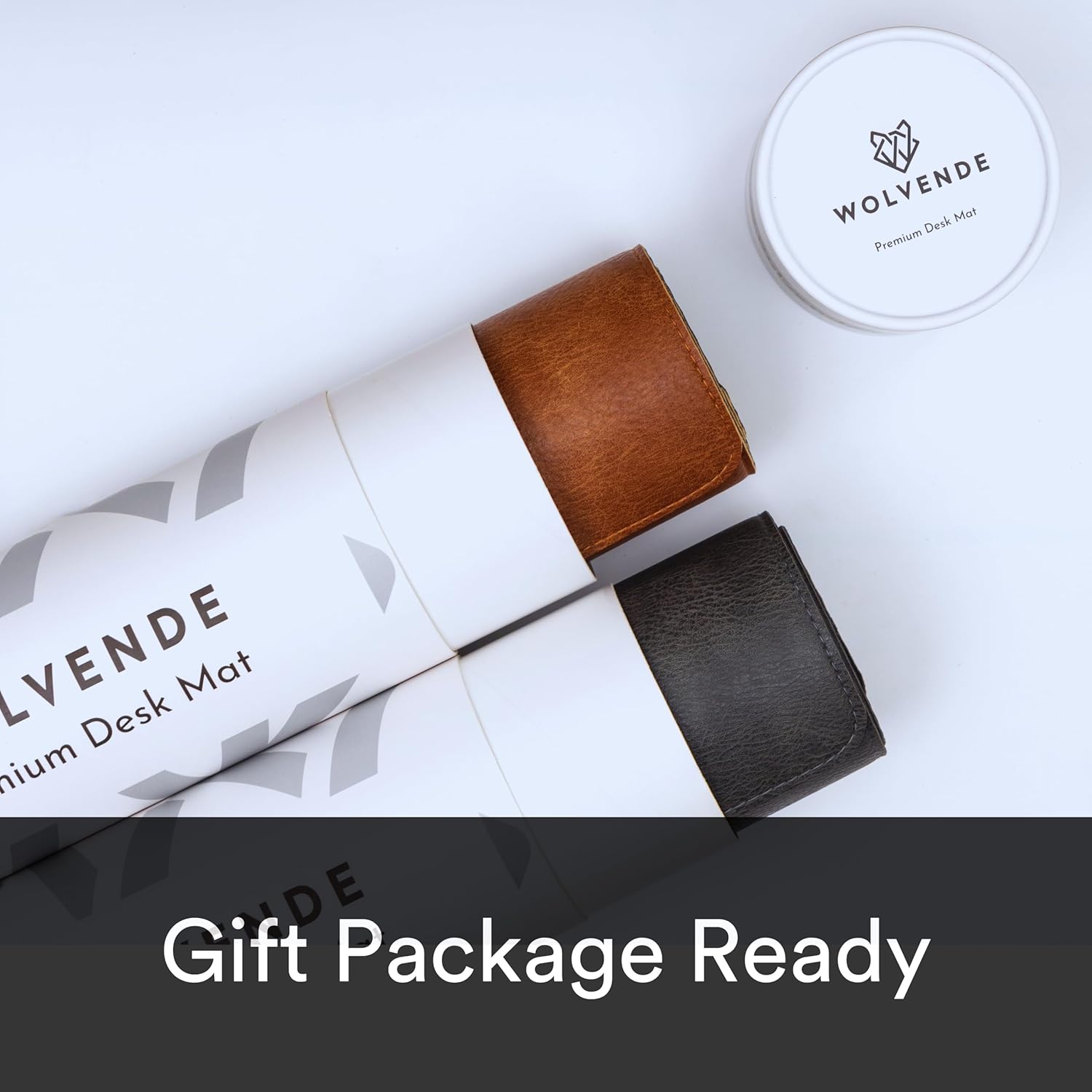 Premium Distressed Faux Vegan Leather Desk Mat | Multifunctional Desk Pad for Home Office | (Brown/Tan, 12" x 36") - Image 9