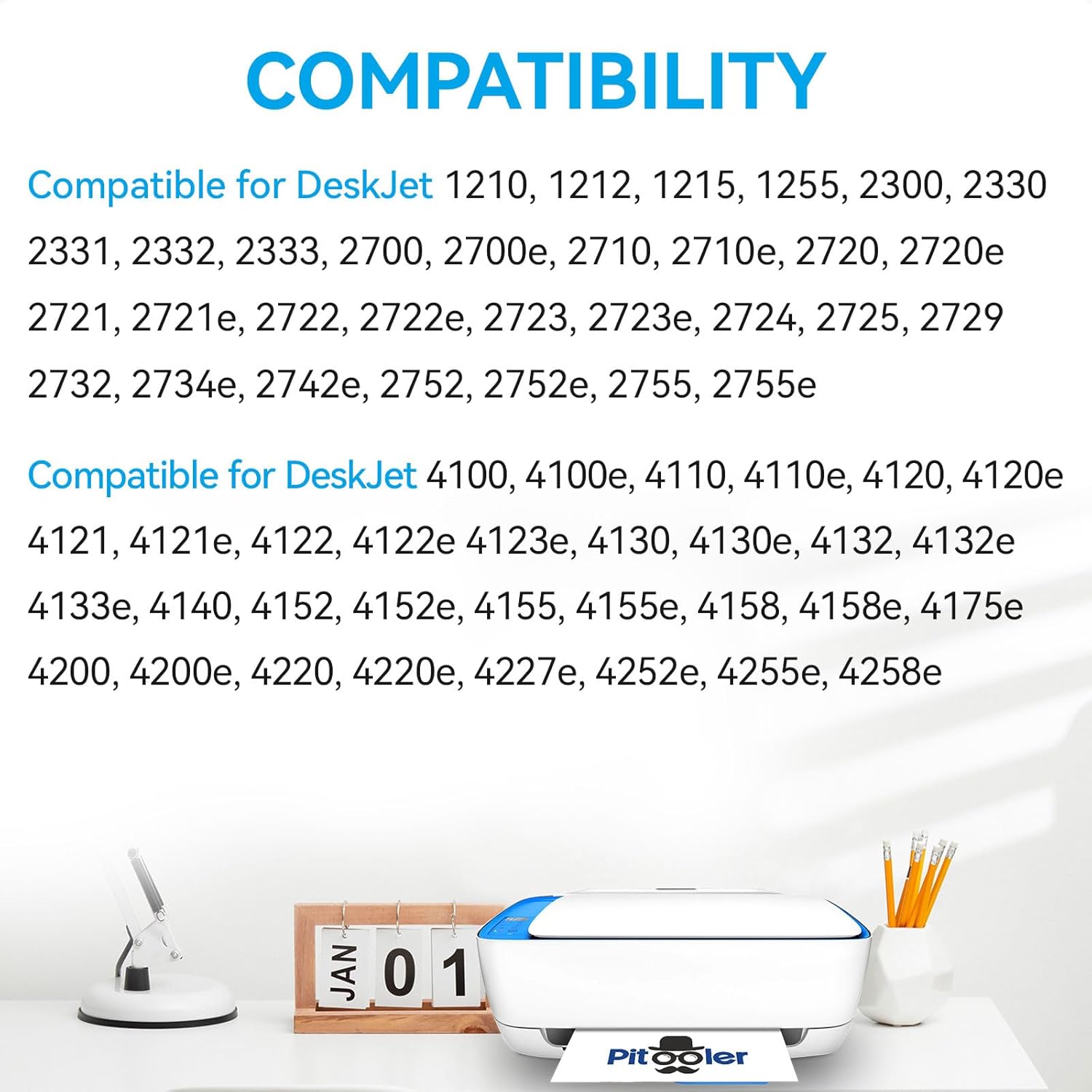 67XL Ink Cartridges Compatible for HP Ink 67 Black/Color Combo Pack Compatible for DeskJet 2855e 2827e 2800e 4255e 2755e 2700 4155e 4227e 2700e 2734e 2852e Envy 6055e 6000 6400 6455e Printer - Image 4