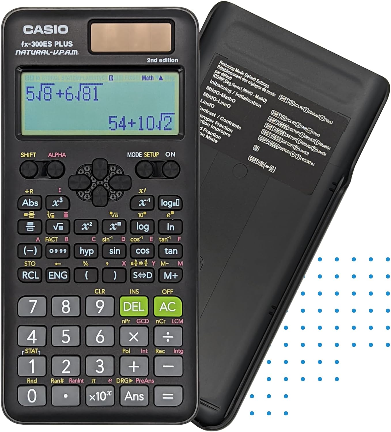 Casio fx-300ES Plus 2nd Edition – Standard Scientific Calculator | 262 Functions, Natural Textbook Display℠ | Ideal for Middle School, High School Math, Statistics & Algebra | Black - Image 4