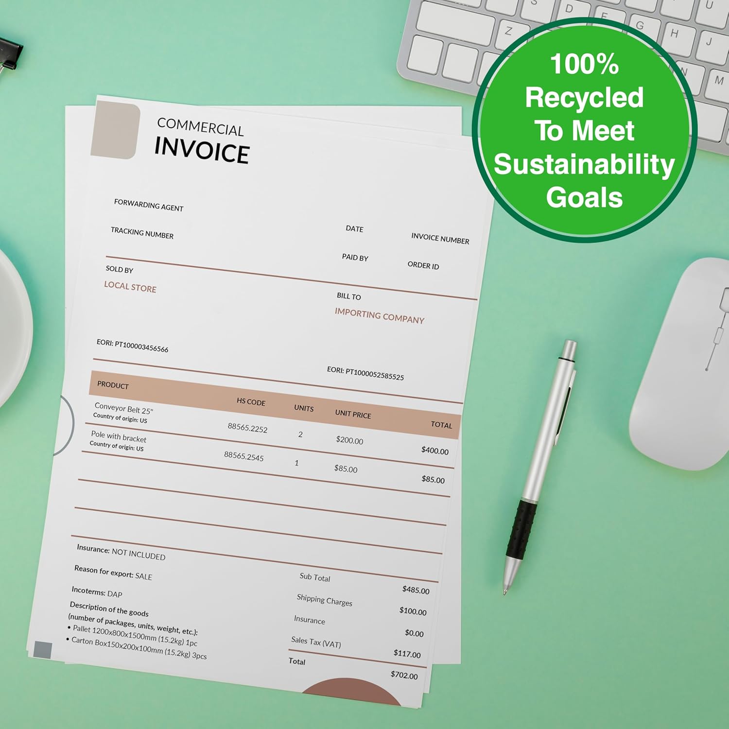 PrintWorks 100% Recycled Printer Paper 8.5" x 11" White - 20 lb Copy & Multipurpose Computer Paper - 1 Pack, 400 Sheets - Made in the USA - 92 Bright - Printer & Copier Compatible (00018) - Image 9