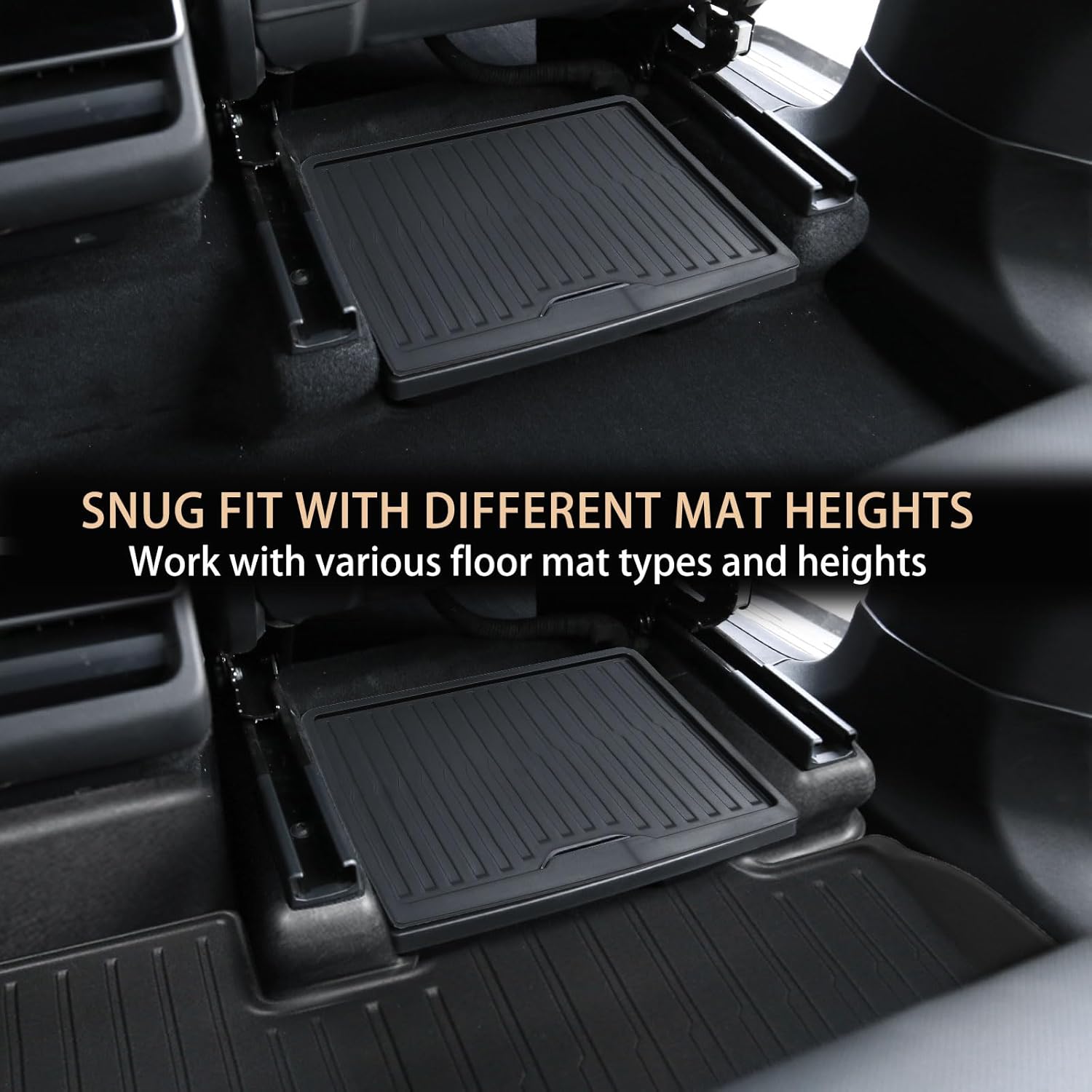 Under Seat Storage Box Organizer for Tesla Model Y Juniper 2025 2026 - Rear Row,Anti-Slip Hidden Underseat Organizer Tray with Lid Cover Storage Box for Model Y Juniper Interior Accessories (1 Pack) - Image 7