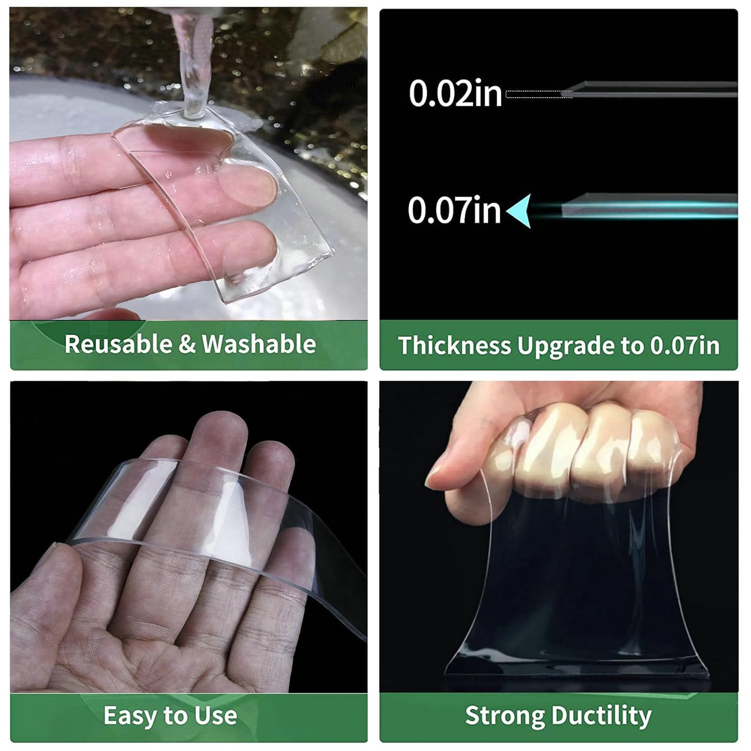 Double Sided Tape Heavy Duty, 16.5FT Nano Adhesive Mounting Tape Wall Decor, Sticky Picture Hanging Adhesive Strips Poster Tape - Image 6