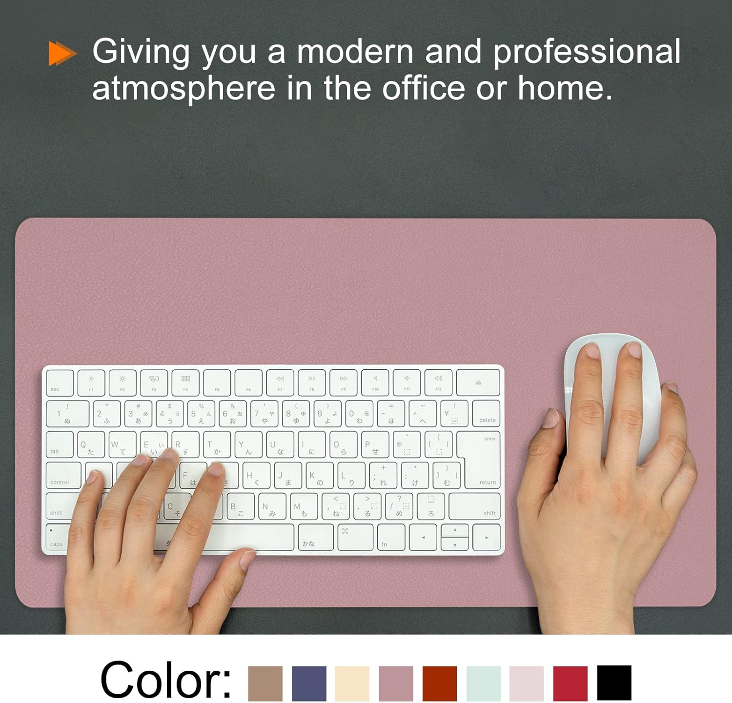 PATIKIL 28"x14" Desk Mat Protector, PU Leather Non-Slip Waterproof Keyboard Pad Writing Mat for Office Home, Black - Image 6
