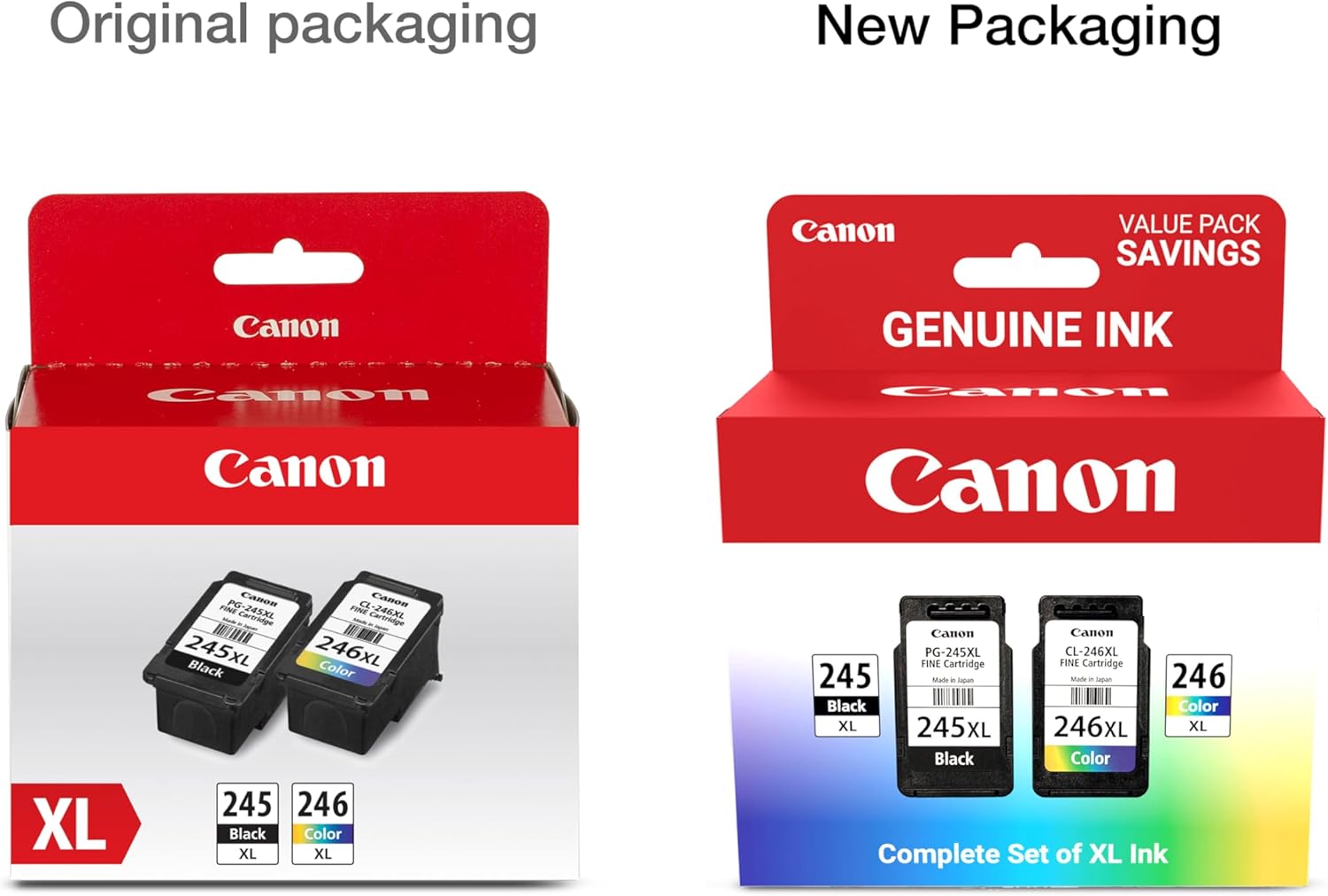 Canon PG-245 XL / CL-246 XL Genuine Ink Value Pack (2 Cartridges), Compatible with iP2820, MG2420/2924/2920/3020/2522/2525, MX492, TS3120/302/302a/202/202a/4520/3320 - Image 4