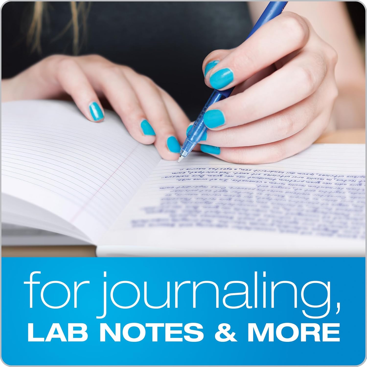 Oxford Composition Notebooks, Wide Ruled Paper, 9-3/4" x 7-1/2", Black Marble Covers, 100 Sheets, 12 per Pack (63795) - Image 8