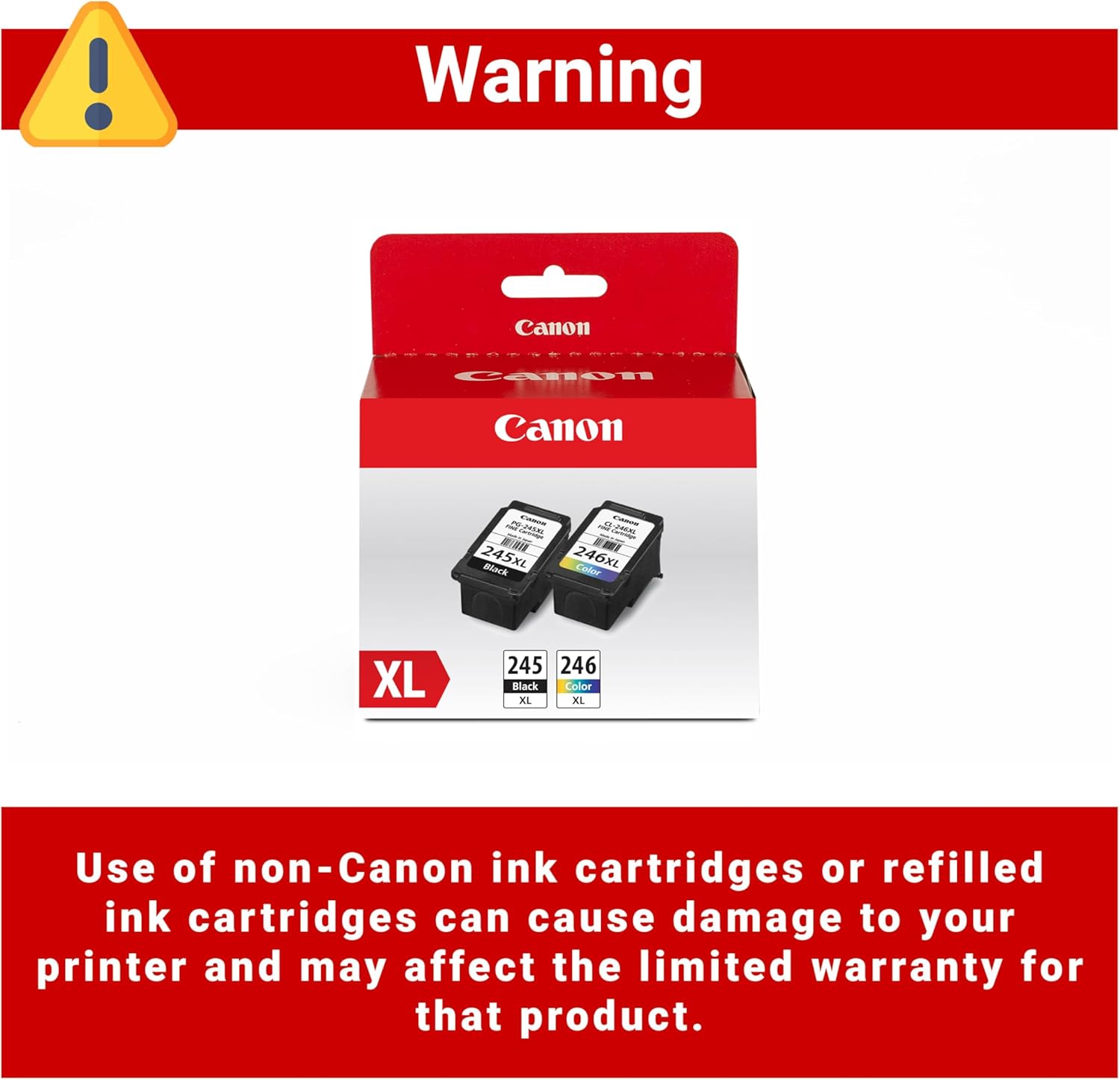 Canon PG-245 XL / CL-246 XL Genuine Ink Value Pack (2 Cartridges), Compatible with iP2820, MG2420/2924/2920/3020/2522/2525, MX492, TS3120/302/302a/202/202a/4520/3320 - Image 6