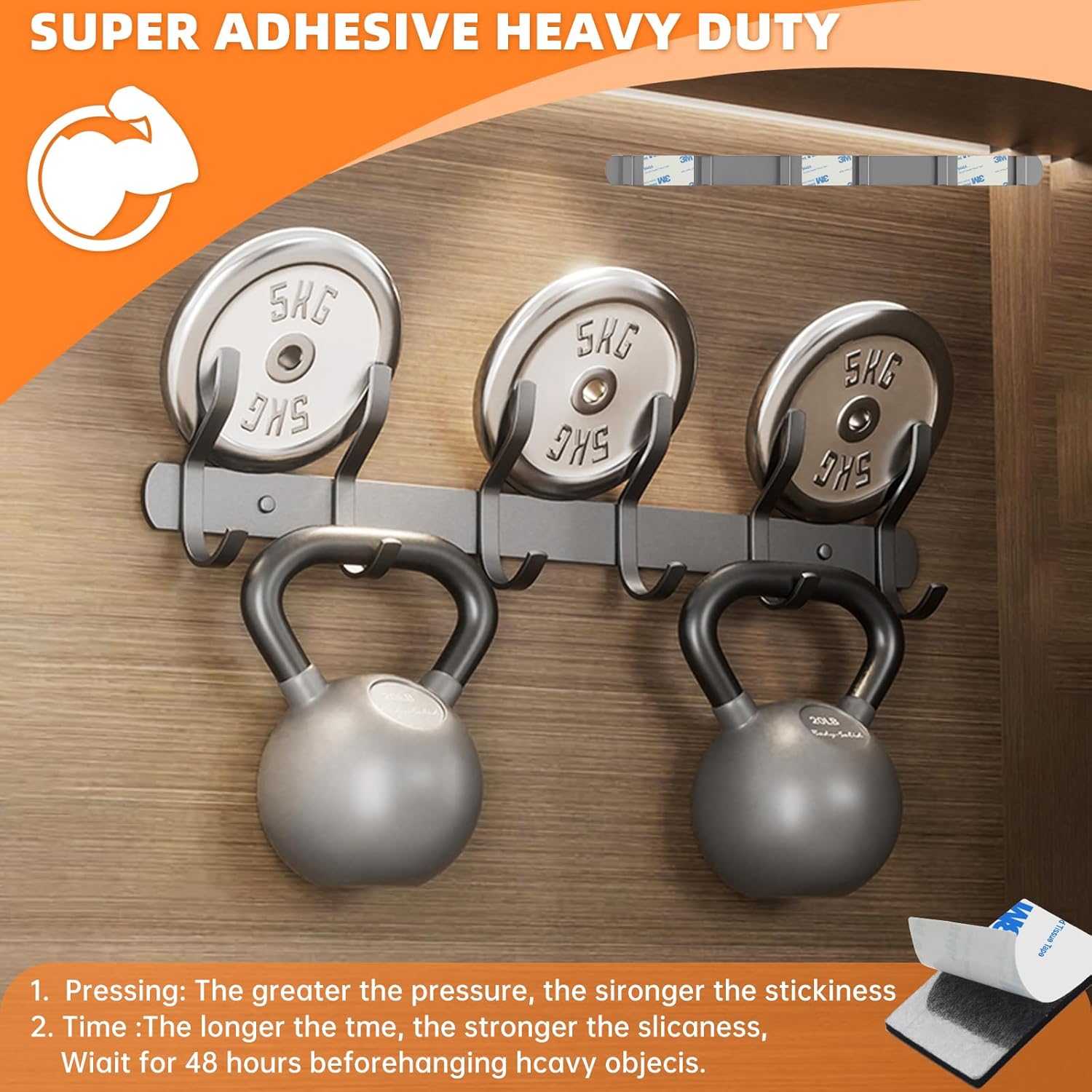 Double Sided Tape HeavyDuty,Double Sided Tape for Walls,48Pcs 2 Sided Sticky Waterproof Pads,1.96 * 1.18 Inch Super Strong Removable Double-Sided Foam, Mounting Black Tape for Hanging - Image 4