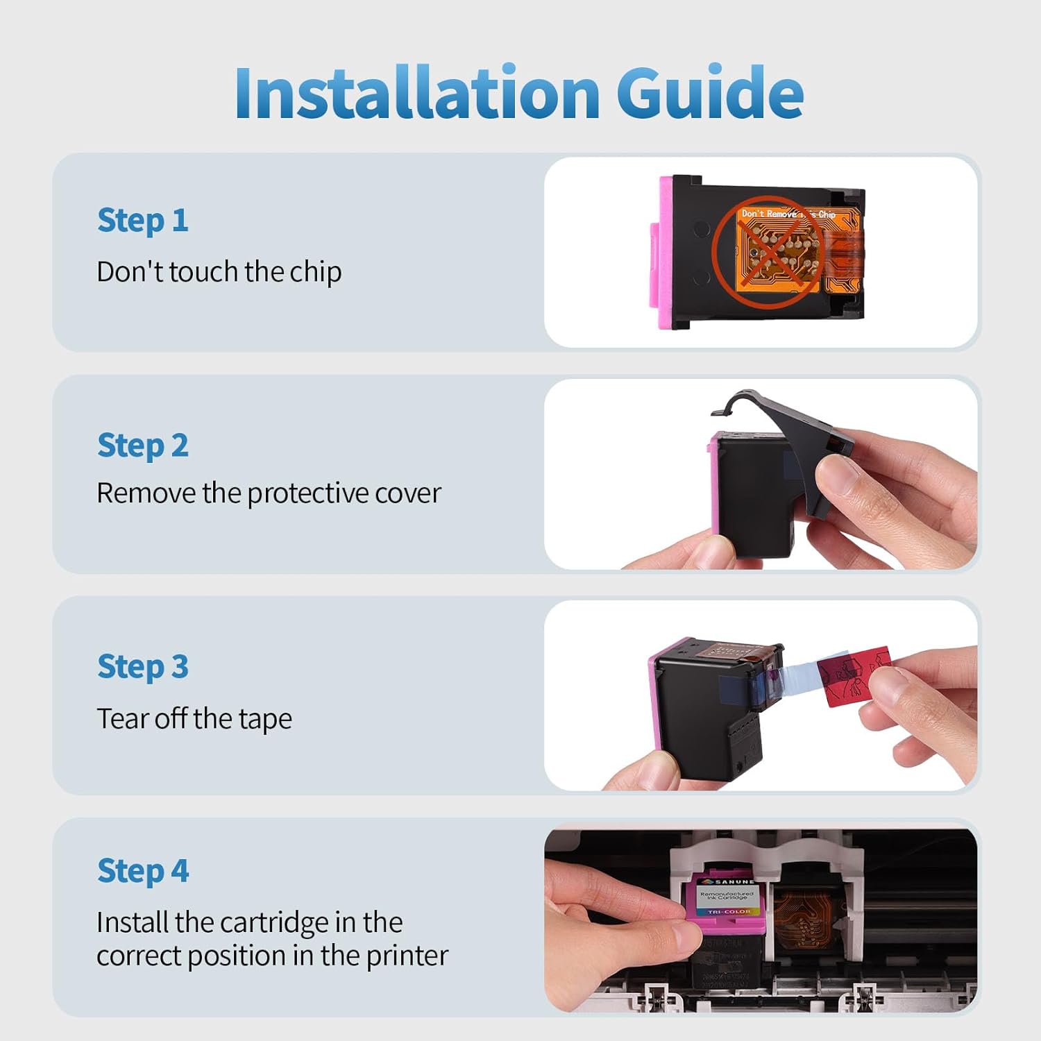 Remanufactured Ink Cartridge Replacement for HP Ink 67 67XL Black Color Combo Pack for Deskjet 2755e 2700e 2752 2742e 2855e 4155e 4100e 4158e 4152e 4500 Envy 6055e 6055 6455 6455e 6452e Printer - Image 6