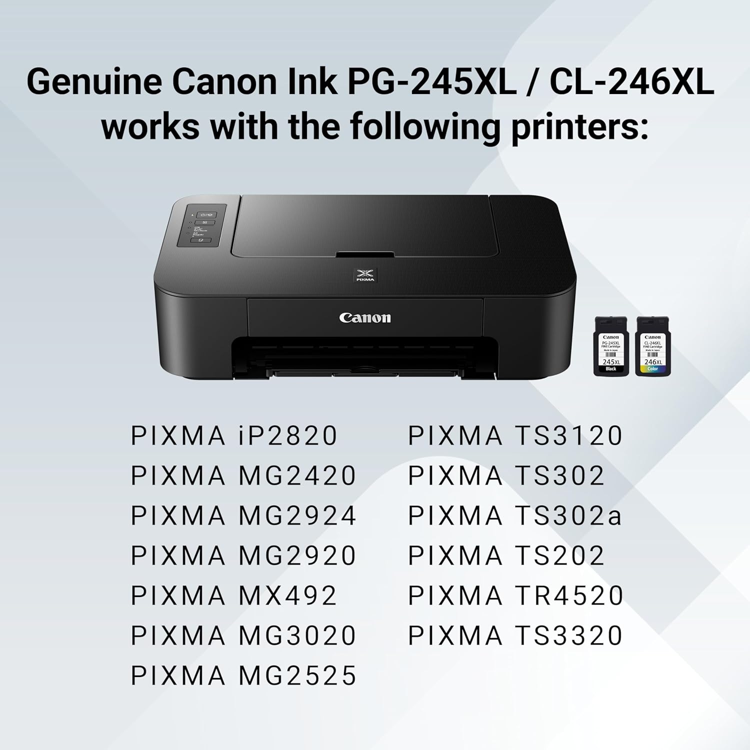 Canon PG-245 XL / CL-246 XL Genuine Ink Value Pack (2 Cartridges), Compatible with iP2820, MG2420/2924/2920/3020/2522/2525, MX492, TS3120/302/302a/202/202a/4520/3320 - Image 8