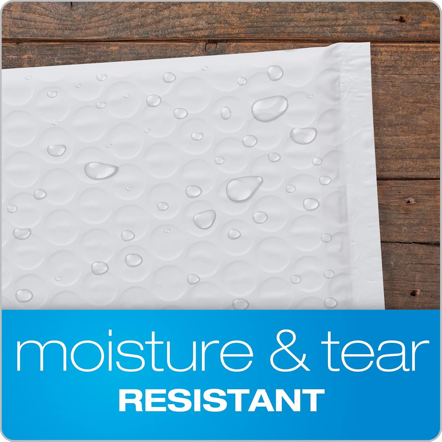 Quality Park Bubble Mailers, 8.25 x 11 Shipping Envelopes, Water Resistant White Poly Padded Envelopes, Redi-Strip Peel Off Closure, 25/Box (QUA85859) - Image 3