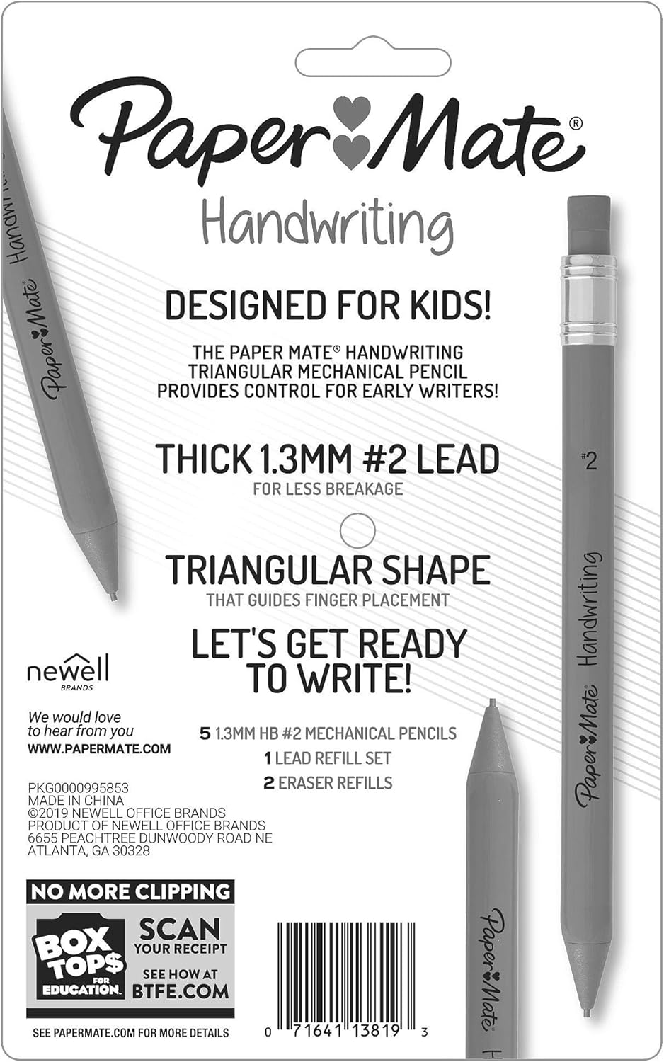 Paper Mate Handwriting Triangular Mechanical Pencil Set with Lead & Eraser Refills, 1.3mm, Back to School, Teacher Supplies, Home, Sketching, Drafting, Fun Barrel Colors, 8 Count - Image 8