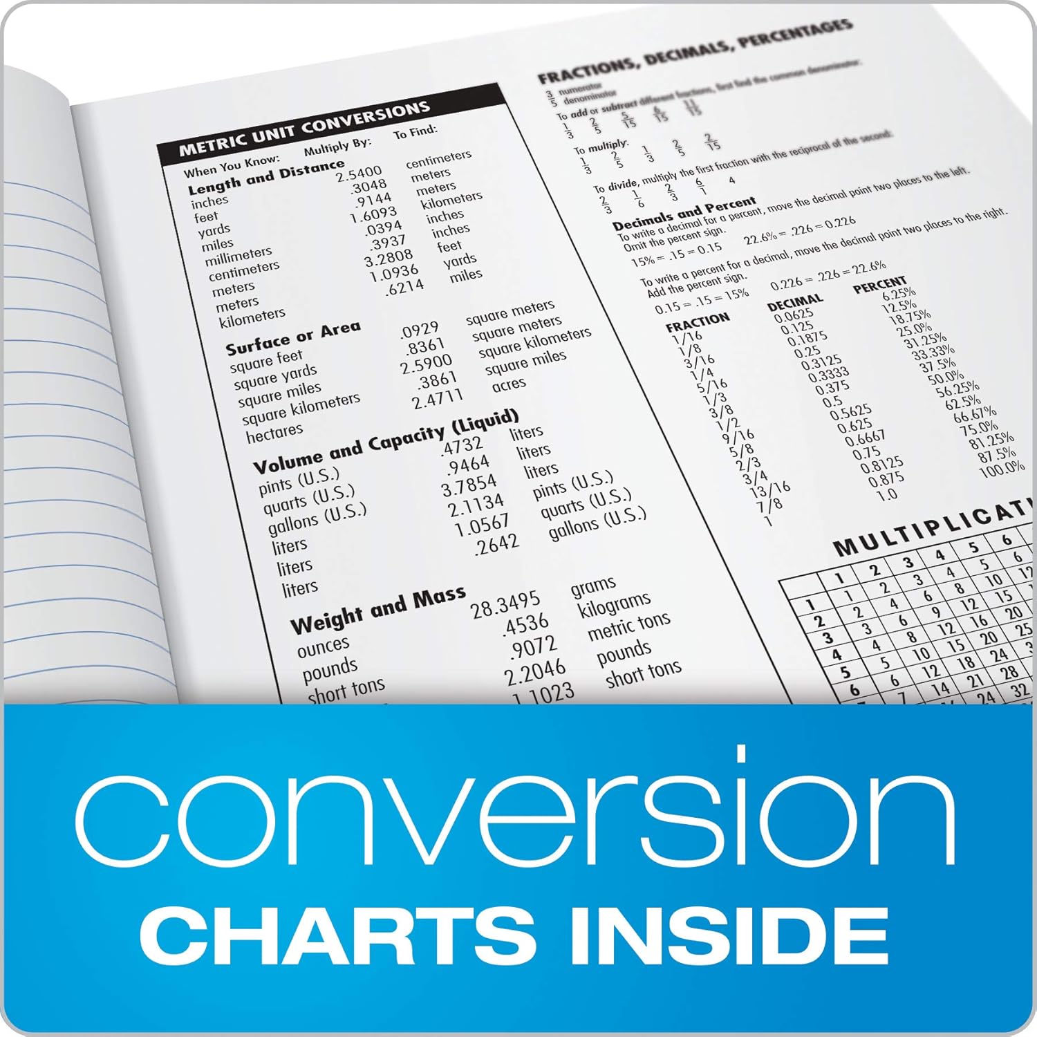 Oxford Composition Notebook 6 Pack, College Ruled Paper, 9-3/4 x 7-1/2 Inches, 100 Sheets, Assorted Marble Covers. 2 Each: Blue, Green, Red (63763) - Image 7