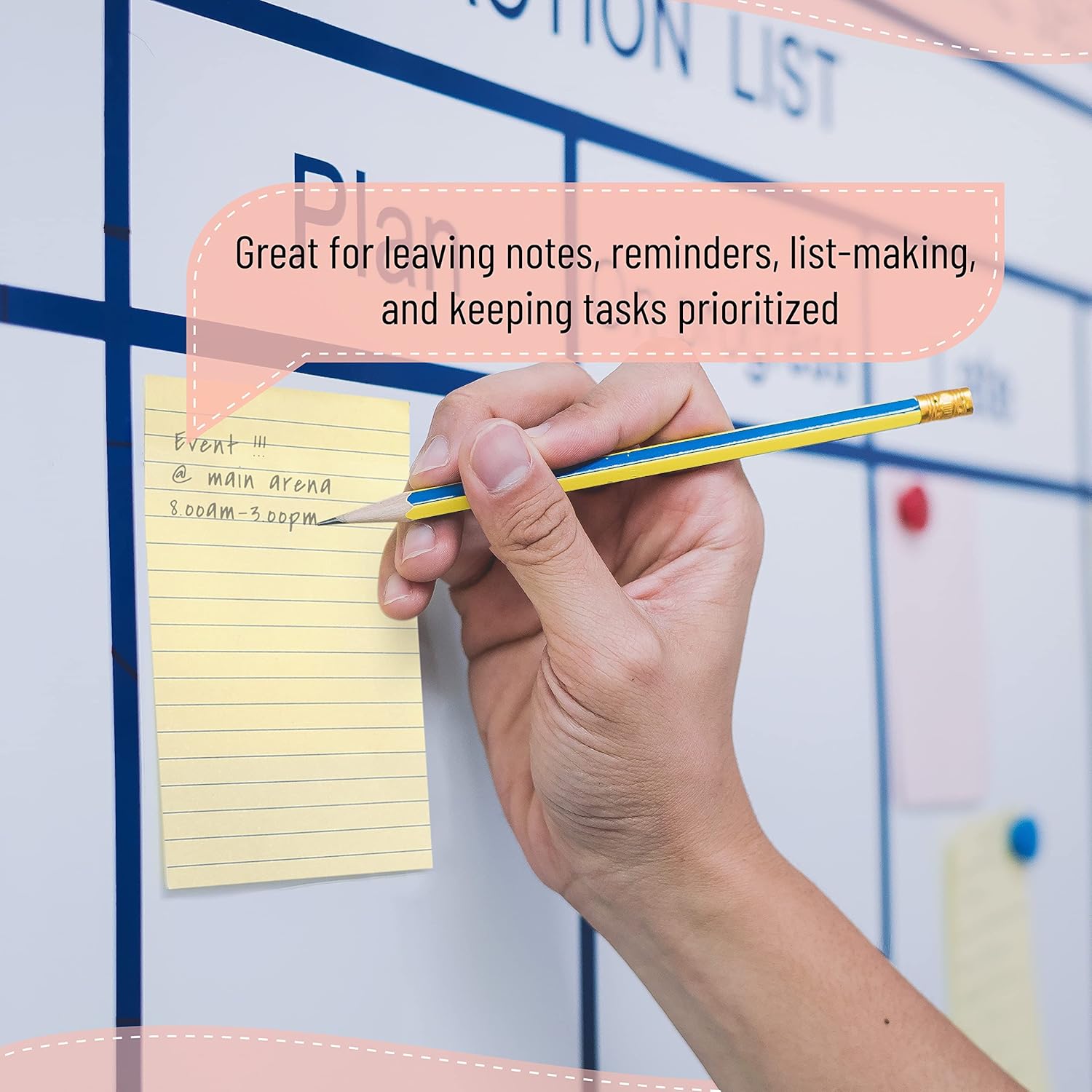 Mr. Pen- Lined Sticky Notes 4x6, 6 Pads, 45 Sheets/Pad, Pastel Color, Sticky Notes with Lines, Ruled Post Stickies, Back to School Supplies - Image 7