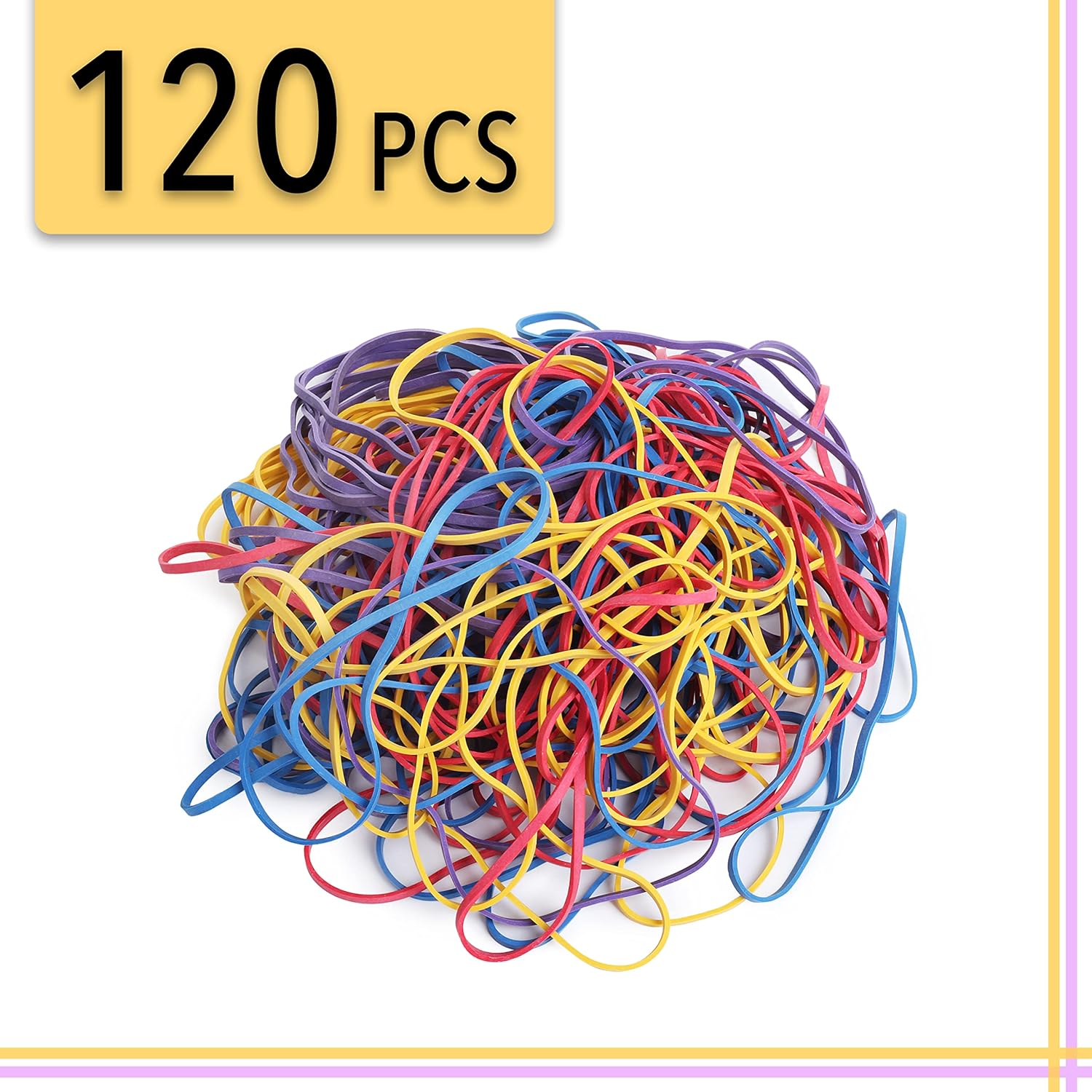 Mr. Pen- Large Assorted Color Rubber Bands, 120 Pack, Giant Elastics for Office - Image 3