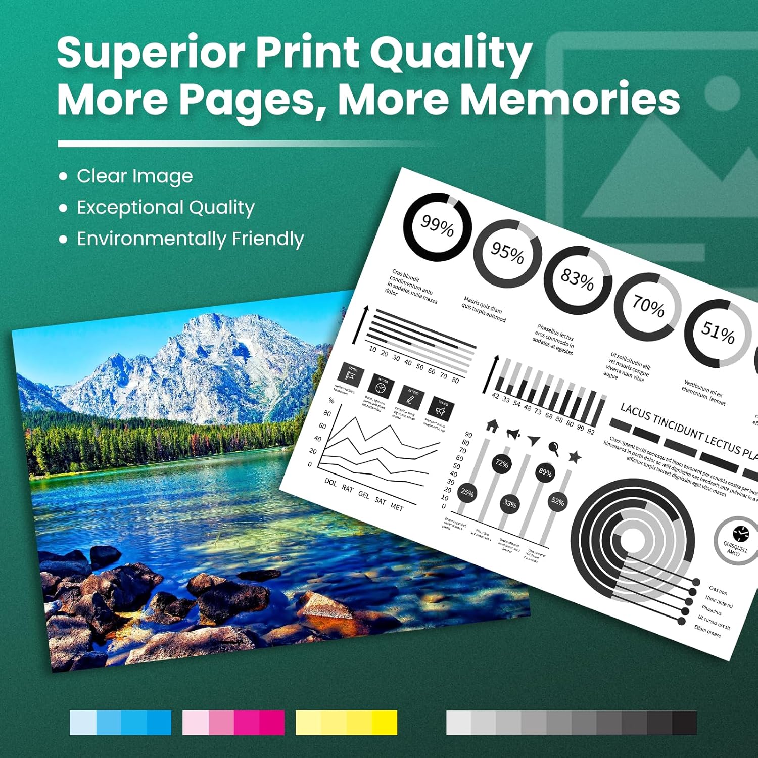 67XL Ink Cartridges Black/Color Combo Replacement for HP 67 XL 67XL Ink Cartridge for DeskJet 4155e 2734e 4100e 2855e 4255e 2700 2755e 2700e Envy 6055e 6000 6455e 6400 Printer Ink 67 (2-Pack) - Image 5