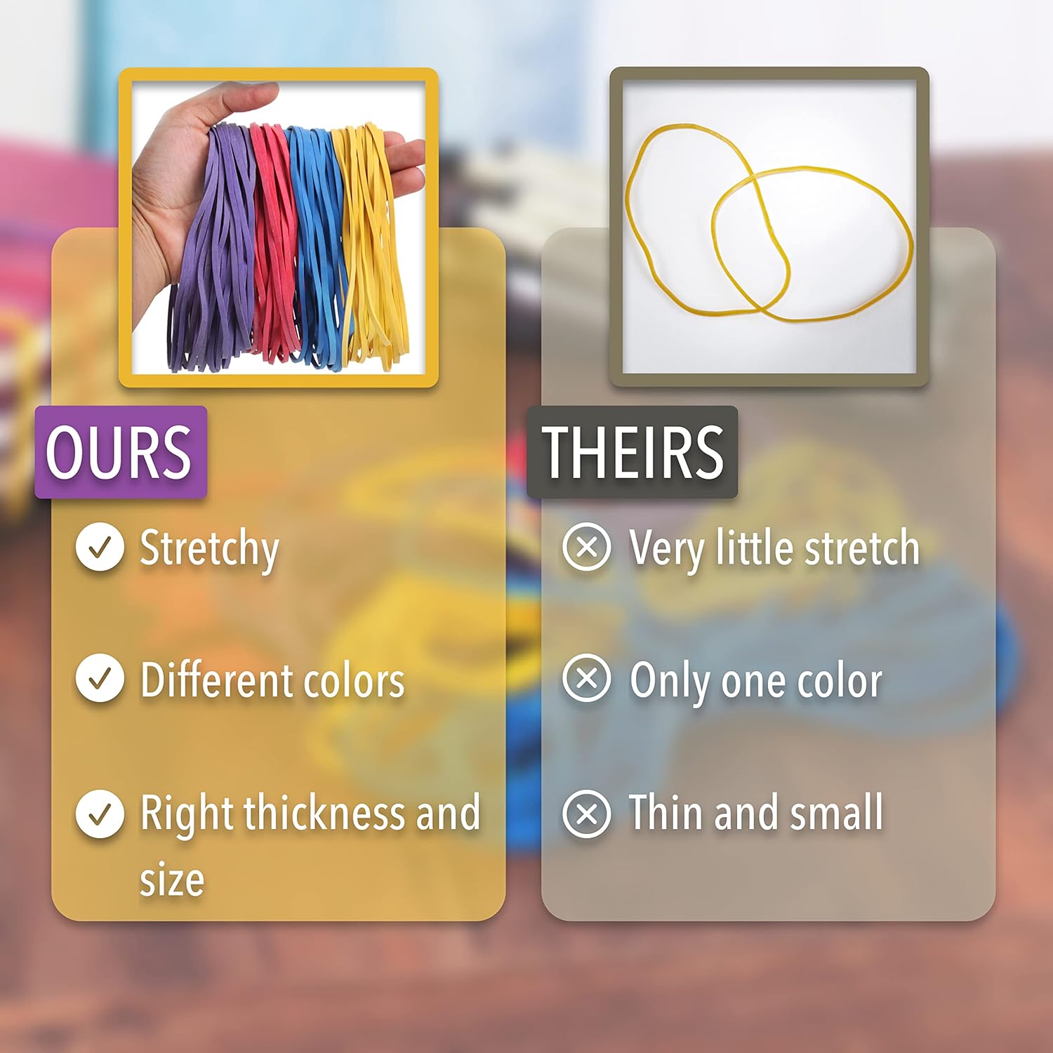 Mr. Pen- Large Assorted Color Rubber Bands, 120 Pack, Giant Elastics for Office - Image 6