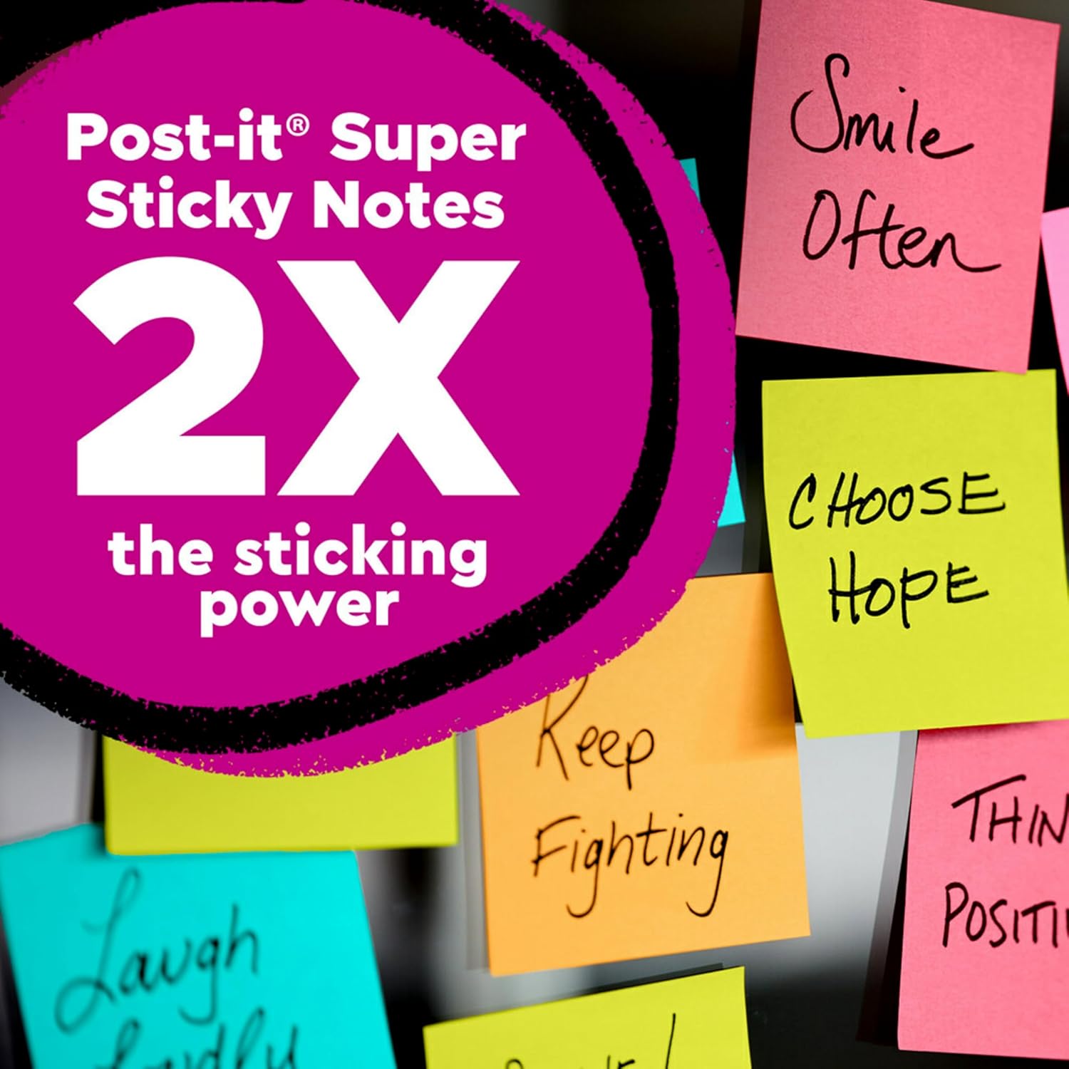 Post-it Super Sticky Notes Value Pack, 24 Pads, Convenient School Bus Carry and Storage Case, 2X The Sticking Power, 3x3 in, Bright Colors (Orange, Pink, Blue, Green, Yellow), Recyclable (654-24SSBUS) - Image 4