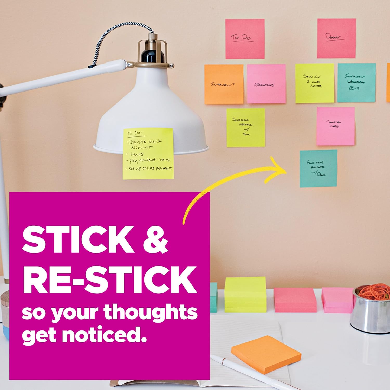 Post-it Super Sticky Notes Value Pack, 24 Pads, Convenient School Bus Carry and Storage Case, 2X The Sticking Power, 3x3 in, Bright Colors (Orange, Pink, Blue, Green, Yellow), Recyclable (654-24SSBUS) - Image 5