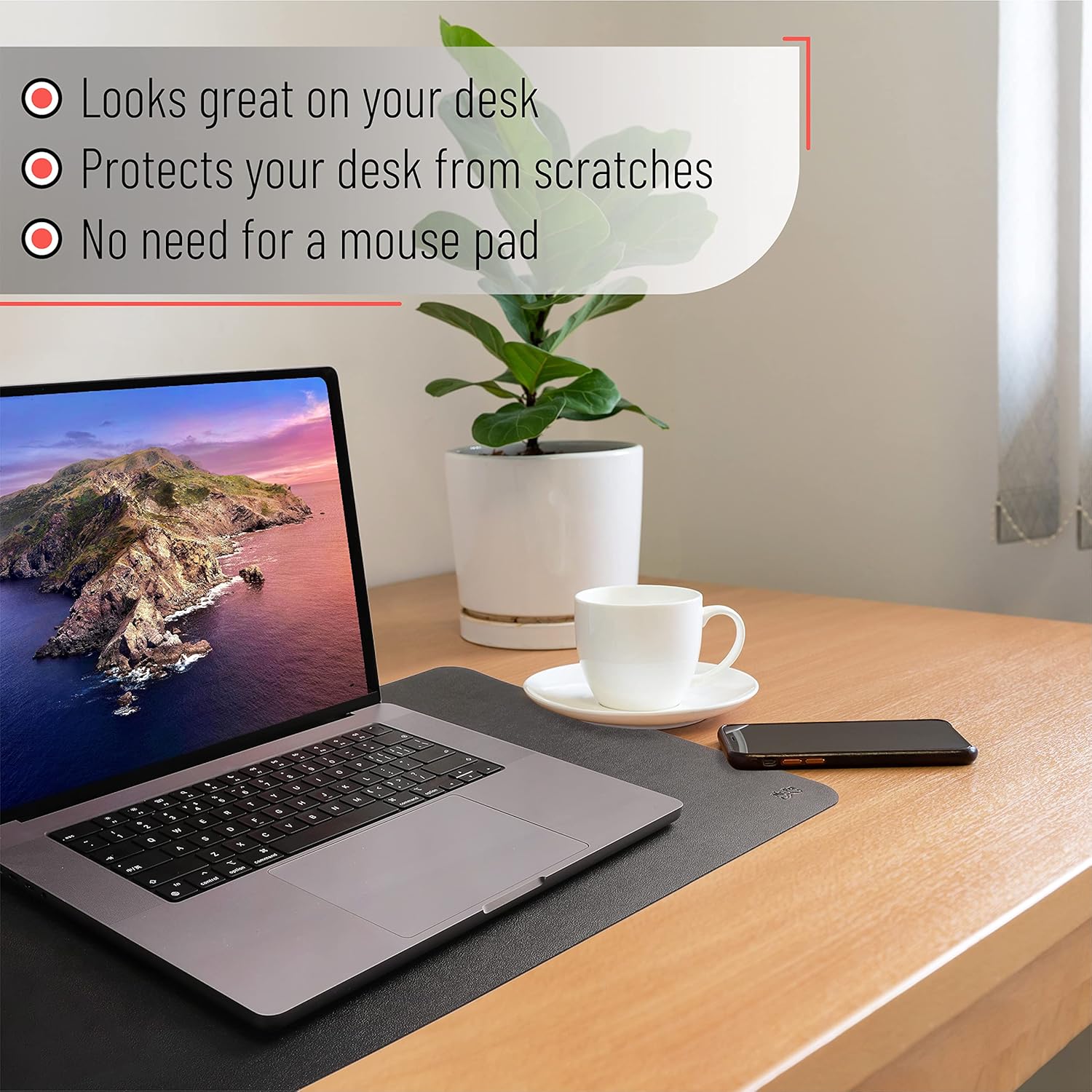 Mr. Pen Faux Leather Desk Pad, 23.6" x 13.7", Black, Dual-Sided, Water-Resistant, Non-Slip - Image 7